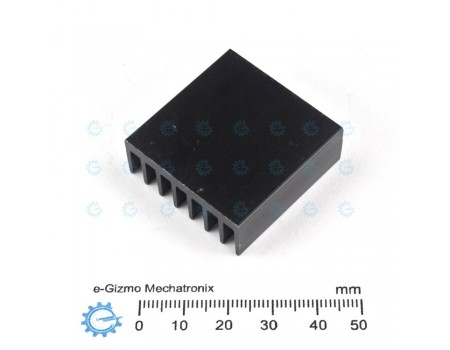 EHS-82 Extruded Aluminum Heatsink Black Anodized
