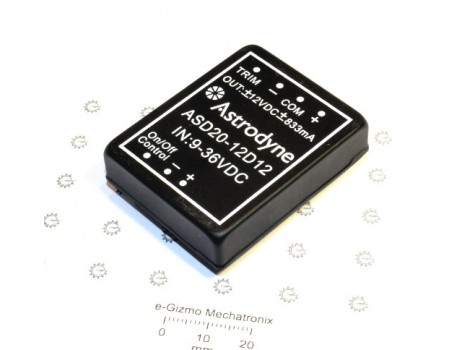 ASD20-12D12 20W 9-36Vin 12-0 12Vout Dual output Isolated DC/DC Converter Module