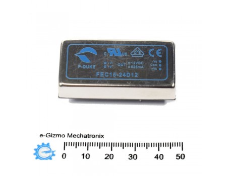 FEC15-24D12 +/-12V Isolated Industrial DC-DC CONVERTER Bipolar output