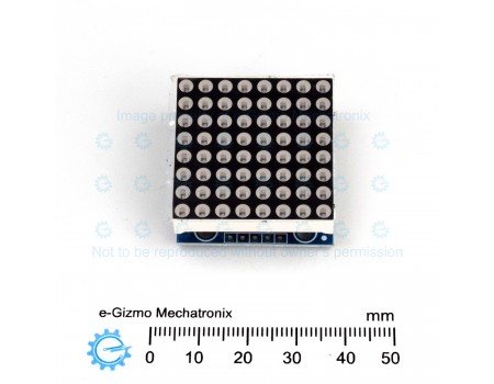 8x8 3mm Dot Matrix Display Red GC7219 MAX7219