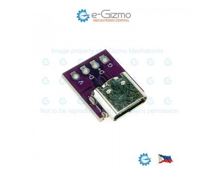 USB Type C Female to SIP-4 Breakout Board 