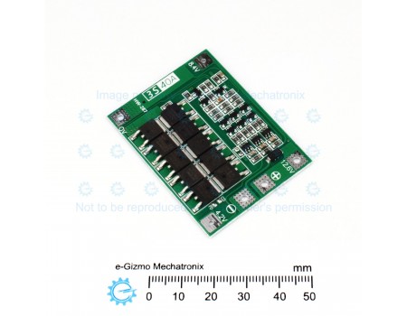 3S Li-ion 40A BMS Board 80A Over Current
