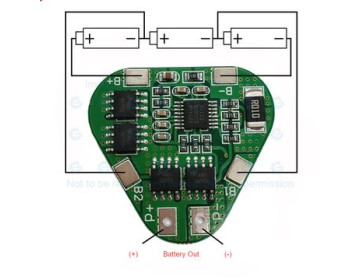 3S 6A Li-ion BMS Protection Board