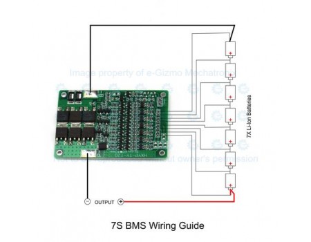 7S 15A 29.4V Liithium Ion BMS Protection Board HXYP-TY-T20