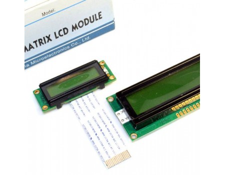 TM162XBC Mini 16 characters x 2 lines LCD 34x10mm Display Area 16-PIN FPC