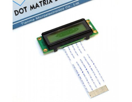 TM162XBC Mini 16 characters x 2 lines LCD 34x10mm Display Area 16-PIN FPC