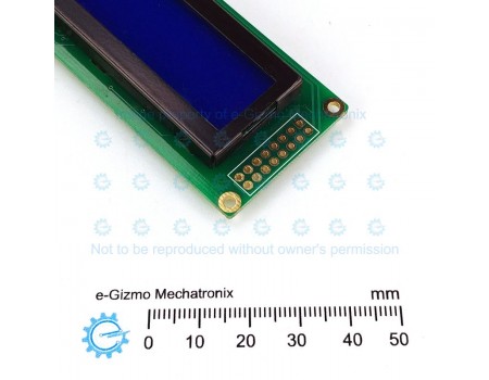 Displaytronic LCD Module 1602 16x2 White on Blue Backlight ACM1602EM-NLW-BBW