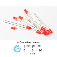 10s 3mm High Brightness LED rounded tip 