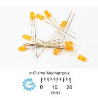 10s 3mm LED Orange High Brightness LED rounded tip