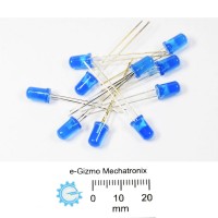 10s 5mm LED Blue High Brightness LED rounded tip