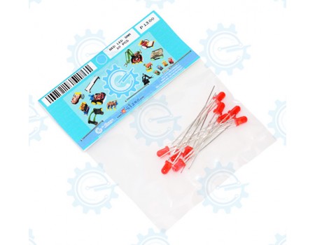 LRD3MM-10P Red LED 3mm 10pcs
