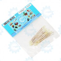 FLGR3MM-10P Green LED 3mm Flat 10pcs