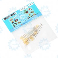 FLOR3MM-10P Orange LED 3mm Flat 10pcs