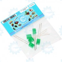 LTL-9234A-5P LED Green Square 5mm 5pcs