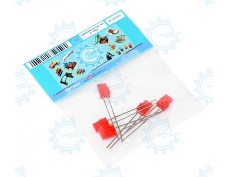 LRDSQ475755-5P Red LED Square Type 4.75x7.55mm 5pcs