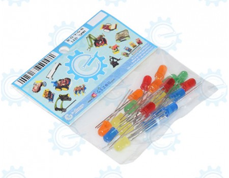 NLED-5MM-AS-P20 Normal LED 5mm Assorted Color Pack of 20