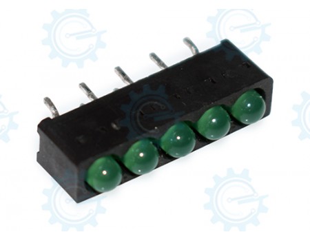 LB-3MM-X5-GR LED Bar x 5 3mm 20.5x5x6mm