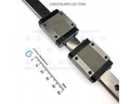 NSK Linear Motion Guide LM 15x9.5x294mm with 2x carriage [Refurbished]
