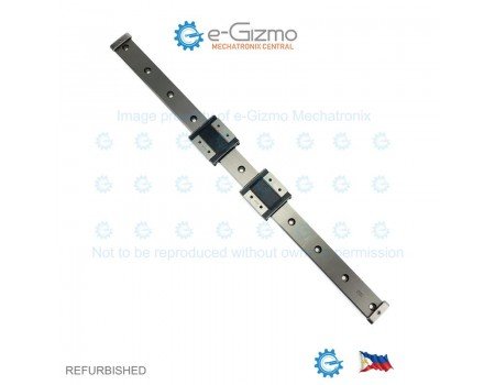 THK Linear Motion Guide LM 24x8.5x422mm with 2x carriage RSR12WZM [Refurbished]