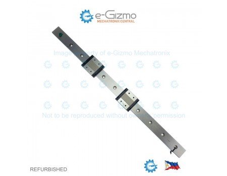 THK Linear Motion Guide LM 24x8.5x444mm with 2x carriage SRS12WM [Refurbished]