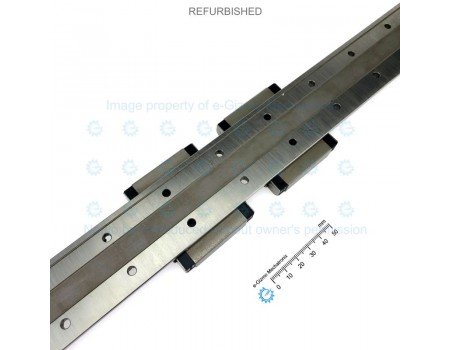 NSK Linear Motion Guide LM 42x9.5x480mm with 2x carriage LE15 [Refurbished]