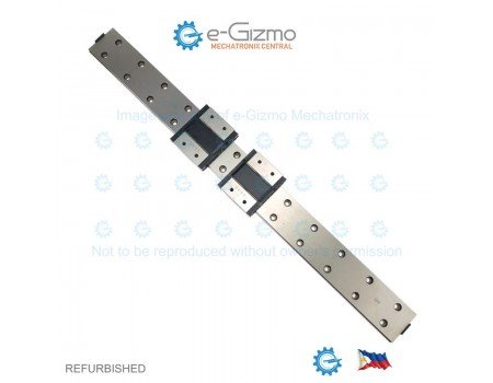 THK Linear Motion Guide LM 42x9.5x480mm with 2x carriage RSR15WZM [Refurbished]