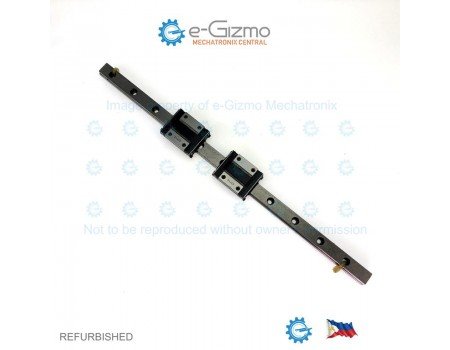 THK Linear Motion Guide LM 12x7.5x283mm with 2x carriage RSR12ZM [Refurbished]