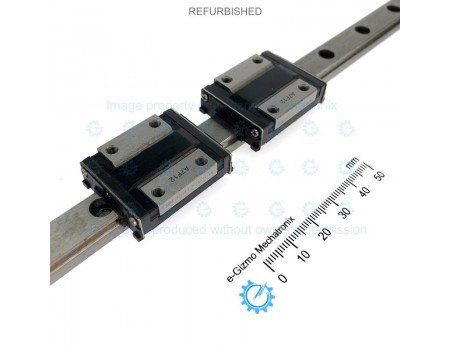 THK Linear Motion Guide LM 12x7.5x283mm with 2x carriage RSR12ZM [Refurbished]