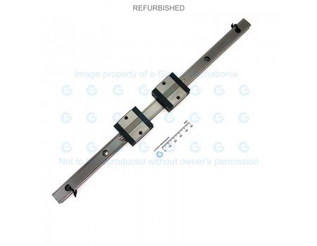 THK Linear Motion Guide LM 15x12.5x338mm with 2x carriage SSR15 [Refurbished]