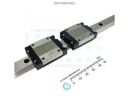 THK Linear Motion Guide LM 15x9.5x349mm with 2x carriage SRS15M [Refurbished]