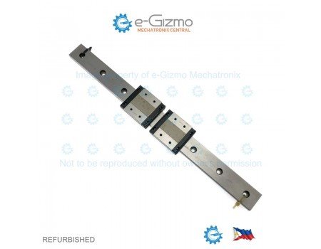 THK Linear Motion Guide LM 24x8.5x309mm with 2x carriage SRS12WM [Refurbished]
