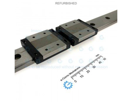 THK Linear Motion Guide LM 24x8.5x309mm with 2x carriage SRS12WM [Refurbished]