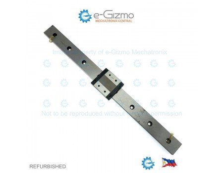 THK Linear Motion Guide LM 24x8.5x318mm with 1x carriage SRS12WM [Refurbished]