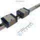 NSK Linear Motion Guide LM 15x12.5x370mm with 2x carriage LS15 [Refurbished]