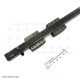 THK Linear Motion Guide LM 15x12.5x407mm with 2x carriage SR15V [Refurbished]