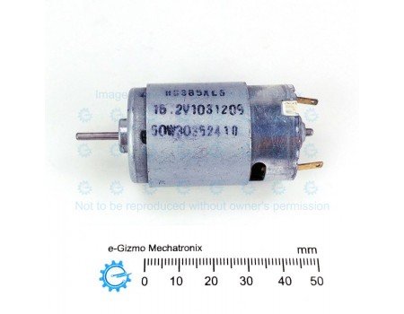 6-16.2VDC 50W 12500rpm High Torque DC Motor HC385XLG Type with Flux Yoke (A)