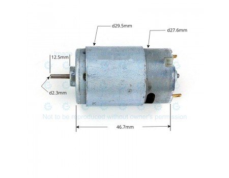 LODA 6-16.2VDC 50W 11600rpm High Torque DC Motor LD-2847RCD2-50 with Pinion Gear