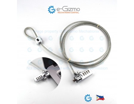 Budget Cable Lock for Laptops and Other Stuffs Combination Lock 1.5M Length