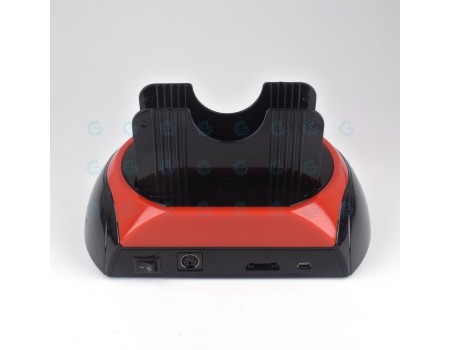 Two Bay SATA + IDE HDD Docking Station and Card Reader + Power Adapter USB2.0