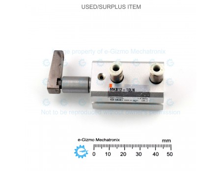 SMC MKB12-10LN Rotary Clamp Cylinder Clamping Actuator  [USED]