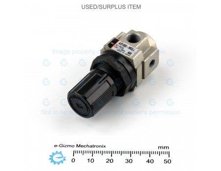 SMC Miniature Air Pressure Regulator 7-100psi AR1000-M5BG [USED]