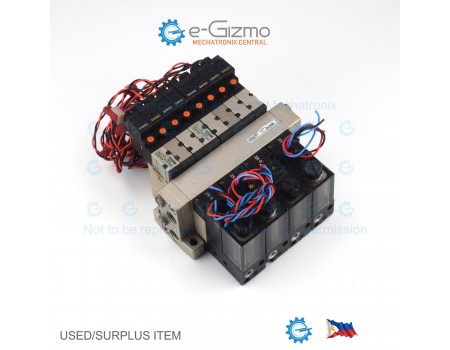 SMC 4x ZX-05 Vacuum Ejectors + 8x VJ324M in Manifold [USED]