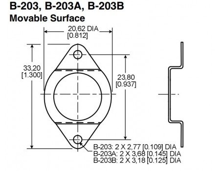 Honeywell 100C Normally Closed Thermal Switch Auto Reset 2455R Series