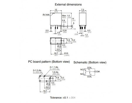 Panasonic ACTE7CR1 12V 20A Automotive Relay SPDT