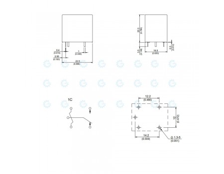 Song Chuan 12V 10A SPDT Relay UL CSA CQC Approved 801H-1C-S-12V