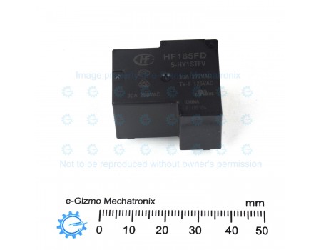 HongFa High Power Relay 30A 5V coil SPST HF165FD-5