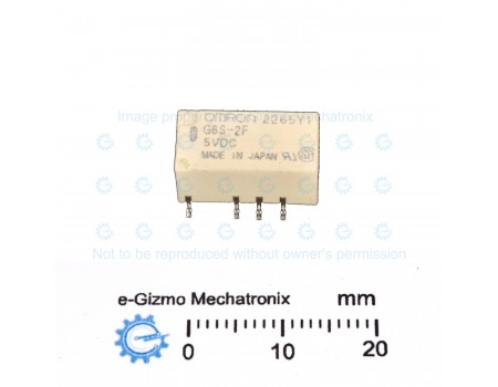 Omron Compact DPDT 5V 2A Relay Surface Mount SMD G6S-2F-5V