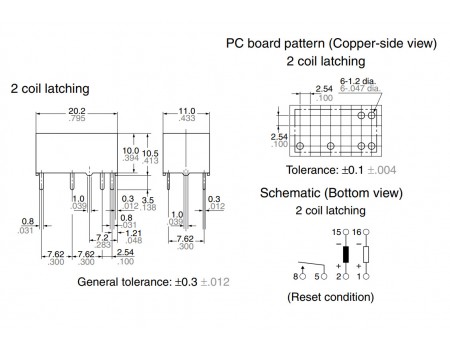 NAIS Miniature LATCHING Bistable SPST 12V 8A Power Relay  DSP1a-L2-DC12V