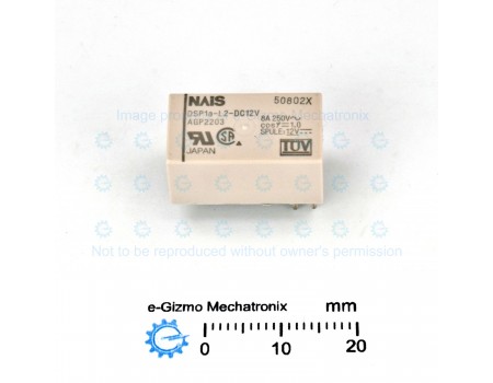 NAIS Miniature LATCHING Bistable SPST 12V 8A Power Relay  DSP1a-L2-DC12V