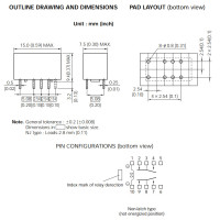 NEC EC2-5NJ 5V 2A DPDT High Reliability Compact Relay UL,CSA